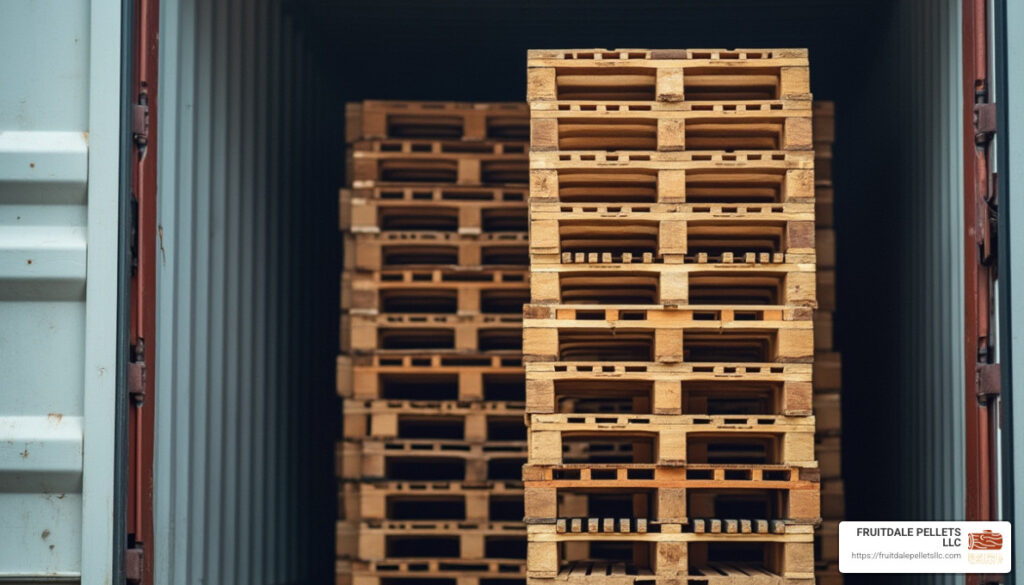 europallets in container